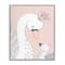 Stupell Industries Mother & Baby Swan Flower Crowns Princess Animals Framed Giclee Art